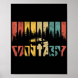 Retro Camper Van Life - Vintages Leben Poster