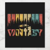 Retro Camper Van Life - Vintages Leben Weinetikett (Einzelnes Label)