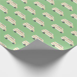 Retro-Camper Van Wohnmobil RV Van Grün Geschenkpapier
