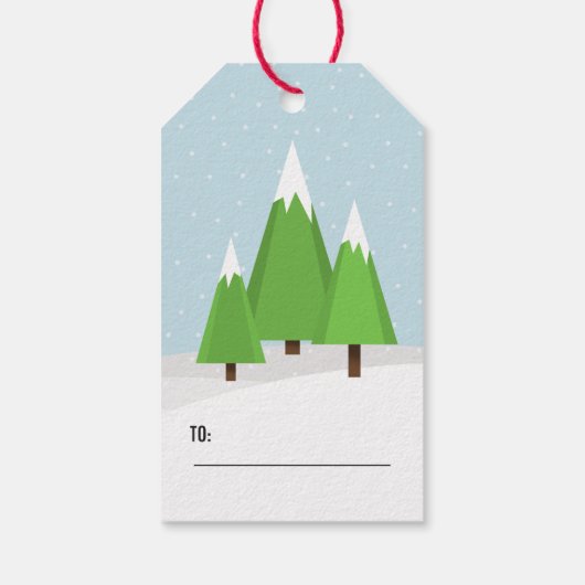 Retro Camper Weihnachten Geschenkanhänger (Rückseite)