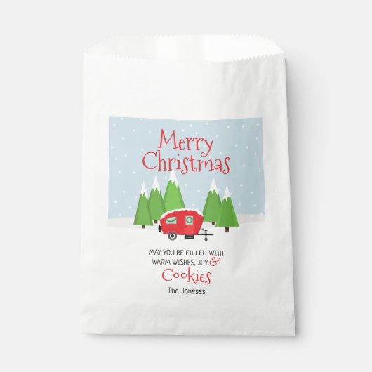 Retro Camper Weihnachten Geschenktütchen (Vorderseite)