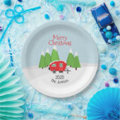 Retro Camper Weihnachten Pappteller (Party)