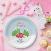 Retro Camper Weihnachten Pappteller (Party)