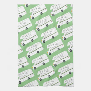 Retro-Camper-Wohnmobil-RV-grüne Küchenhandtuch Geschirrtuch