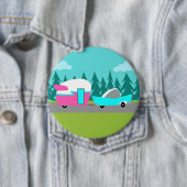 Retro-Camper / Wohnwagen und Auto-Button Button (Beispiel)