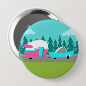 Retro-Camper / Wohnwagen und Auto-Button Button (Vorne & Hinten)