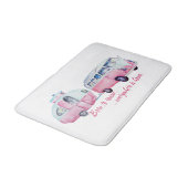 Retro Camper-Wohnwagen-und Van-Bad-Matte Badematte (Schrägansicht)