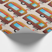 RETRO CAMPER Wrapping Paper Geschenkpapier (Ecke)