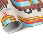 RETRO CAMPER Wrapping Paper Geschenkpapier (Rolleneckpunkt)