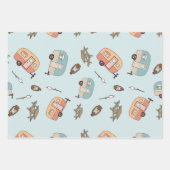 Retro Camper Wrapping Paper Geschenkpapier Set (Vorderseite)