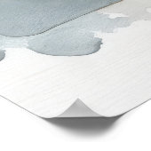 Retro Campervan mit Hippie-Blume und Surfboard Poster (Ecke)