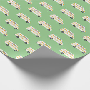 Retro Campervan Motorhome RV Van Green Geschenkpapier