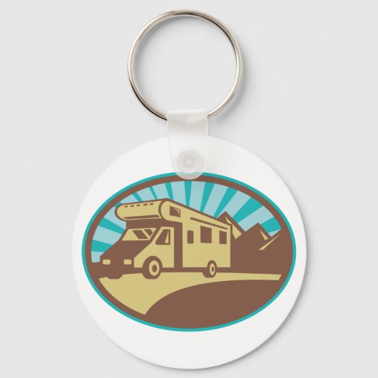 Retro Campervan Schlüsselanhänger (Rückseite)