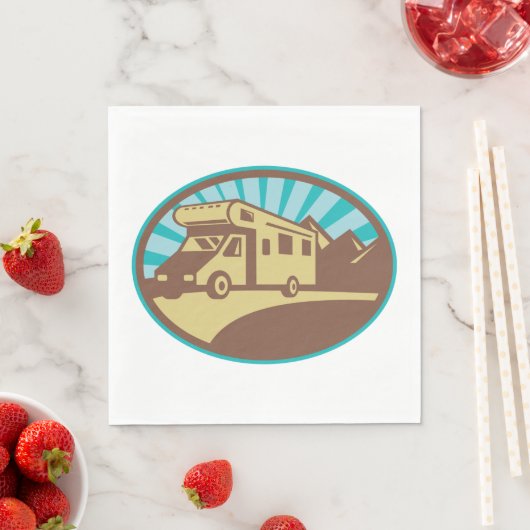 Retro Campervan Serviette (Beispiel)