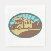 Retro Campervan Serviette (Vorderseite)