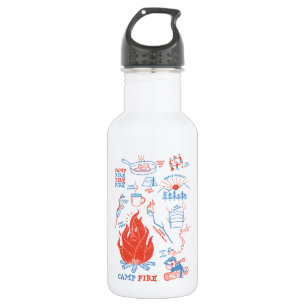 Retro Campfire Adventure - Funny Camping Aktivität Edelstahlflasche