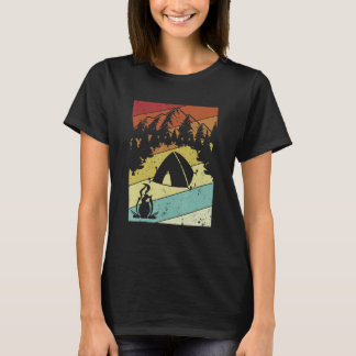 Retro Campgrounds Glamping Backpacking Camper Camp T-Shirt