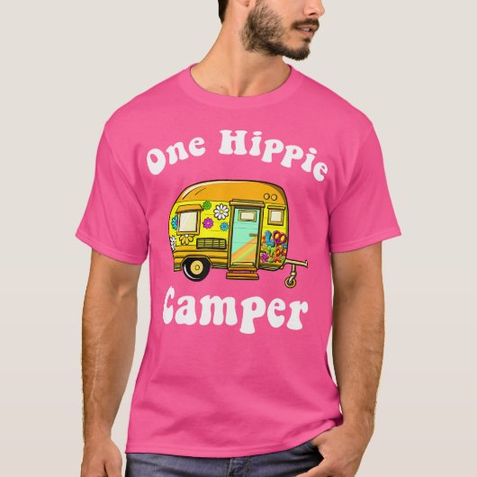 Retro Camping 60er 70er Funny Hippie Rv Camping T-Shirt (Vorderseite)