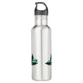 Retro Camping Anhänger Nomade Wasserflasche Edelstahlflasche (Rückseite)