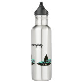 Retro Camping Anhänger Nomade Wasserflasche Edelstahlflasche (Rechts)