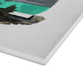 Retro-Camping-Anhänger-Nominalplatine Schneidebrett (Ecke)