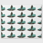 Retro-Camping-Anhänger-Wrapper Geschenkpapier (Flach)