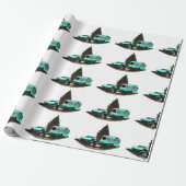 Retro-Camping-Anhänger-Wrapper Geschenkpapier (Ungerollt)