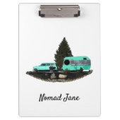 Retro-Camping-Anhänger-Zwischenablage Klemmbrett (Vorderseite)