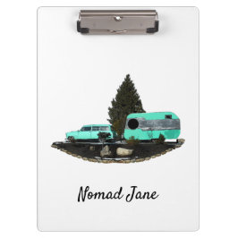 Retro-Camping-Anhänger-Zwischenablage Klemmbrett