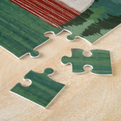 Retro-Camping-Berggrün Puzzle (Seite)