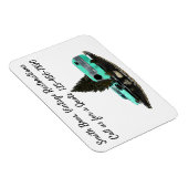 Retro Camping Car Trailer Flexibles Foto Magnet (Rechte Seite)