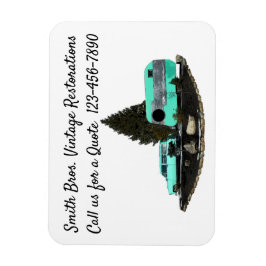 Retro Camping Car Trailer Flexibles Foto Magnet