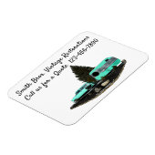 Retro Camping Car Trailer Flexibles Foto Magnet (Linke Seite)