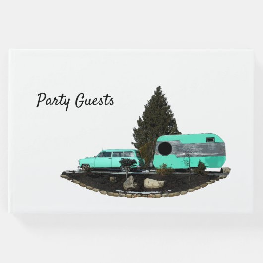 Retro Camping Car Trailer Gästebuch (Vorderseite)