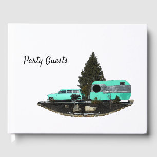 Retro Camping Car Trailer Gästebuch