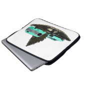 Retro Camping Car Trailer Notebook-Sieb Laptopschutzhülle (Vorne Knopf)