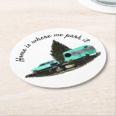 Retro Camping Car Trailer Paper Untersetzer (Angewinkelt)