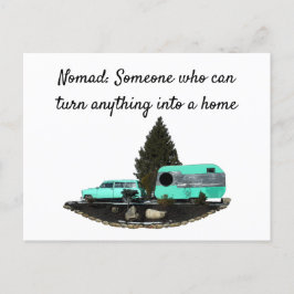 Retro Camping Car Trailer Postkarte