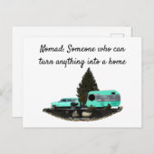Retro Camping Car Trailer Postkarte (Vorne/Hinten)