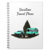 Retro Camping Car Trailer SpiralNotebook Notizblock (Vorderseite)