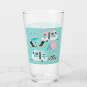 Retro Camping Caravan Zent Niedlich Glas (Vorderseite)