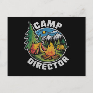 Retro-Camping-Direktor Camping-Sommercamp Lustiges Feiertagspostkarte