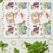 Retro-Camping Geschirrtuch (Gefaltet)