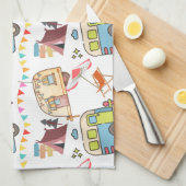 Retro-Camping Geschirrtuch (Viertel Falte)