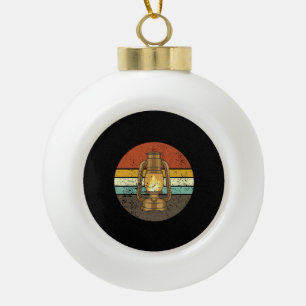 Retro-Camping Lantern Keramik Kugel-Ornament