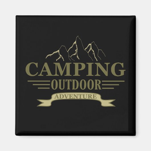 Retro-Camping Magnet (Vorne)