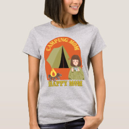 Retro Camping Mama trinkt Tee - Mama Camper