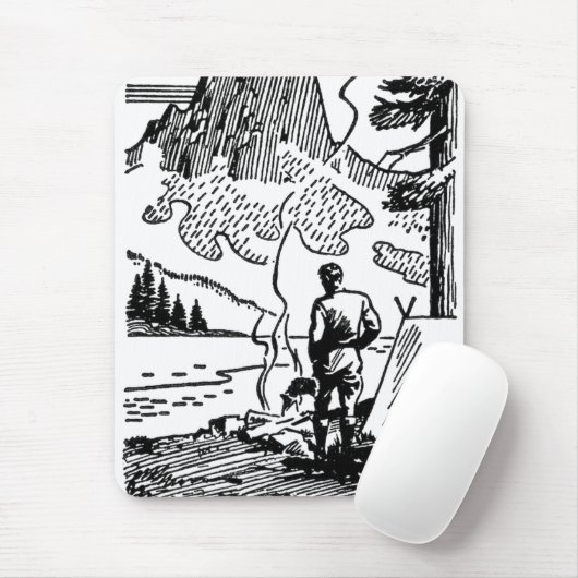 Retro-Camping Mousepad (Mit Mouse)