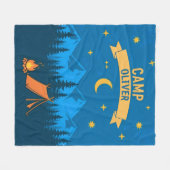 Retro-Camping-Nacht-Abenteuer Fleecedecke (Vorderseite (Horizontal))