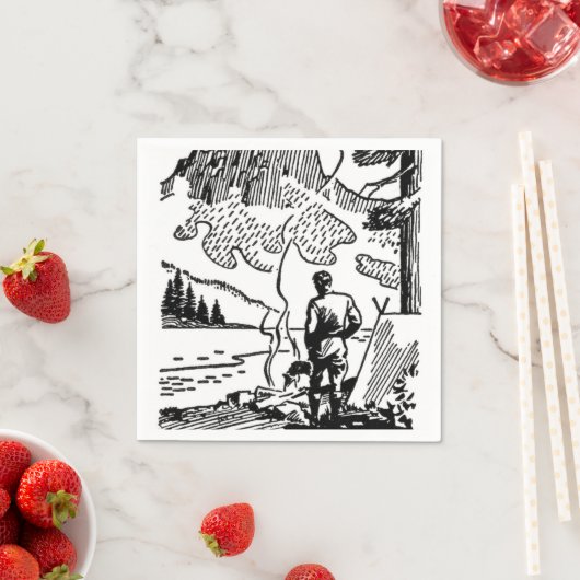 Retro Camping Paper Napkin Serviette (Beispiel)